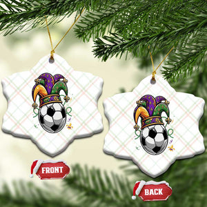 Mardi Gras Soccer Ball Ceramic Ornament Funny Louisiana Carnival Sports Gift TS12 Print Your Wear
