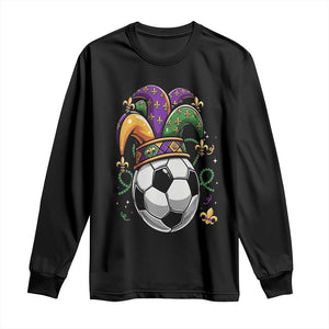 Mardi Gras Soccer Ball Long Sleeve Shirt Funny Louisiana Carnival Sports Gift TS12 Black Print Your Wear