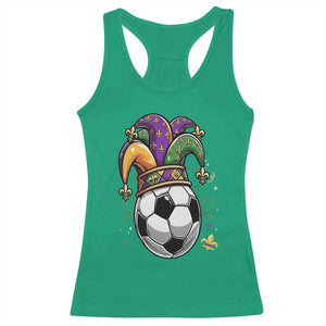 Mardi Gras Soccer Ball Racerback Tank Top Funny Louisiana Carnival Sports Gift TS12 Irish Green Print Your Wear