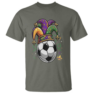 Mardi Gras Soccer Ball T Shirt Funny Louisiana Carnival Sports Gift TS12 Military Green Print Your Wear