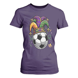 Mardi Gras Soccer Ball T Shirt For Women Funny Louisiana Carnival Sports Gift TS12 Purple Print Your Wear