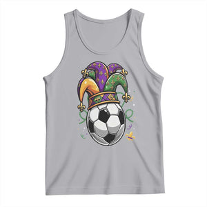 Mardi Gras Soccer Ball Tank Top Funny Louisiana Carnival Sports Gift TS12 Athletic Heather Print Your Wear