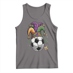 Mardi Gras Soccer Ball Tank Top Funny Louisiana Carnival Sports Gift TS12 Deep Heather Print Your Wear