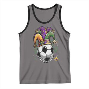 Mardi Gras Soccer Ball Tank Top Funny Louisiana Carnival Sports Gift TS12 Deep Heather Black Print Your Wear