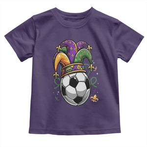 Mardi Gras Soccer Ball Toddler T Shirt Funny Louisiana Carnival Sports Gift TS12 Purple Print Your Wear