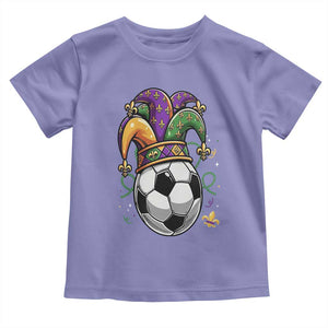 Mardi Gras Soccer Ball Toddler T Shirt Funny Louisiana Carnival Sports Gift TS12 Violet Print Your Wear