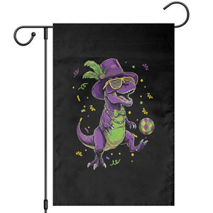 Funny Mardi Gras Dinosaur Playing Soccer Garden Flag TS12 Black Print Your Wear