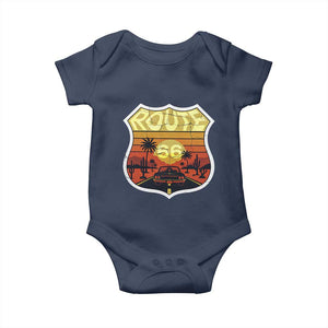 Retro Route Highway 66 Baby Onesie Vintage Americana Road Trip TS12 Navy Print Your Wear