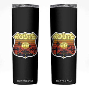 Retro Route Highway 66 Skinny Tumbler Vintage Americana Road Trip TS12 Black Print Your Wear