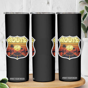 Retro Route Highway 66 Skinny Tumbler Vintage Americana Road Trip TS12 Print Your Wear