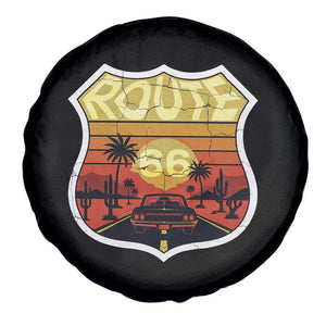 Retro Route Highway 66 Spare Tire Cover Vintage Americana Road Trip TS12 Print Your Wear
