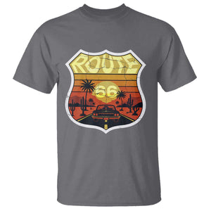 Retro Route Highway 66 T Shirt Vintage Americana Road Trip TS12 Charcoal Print Your Wear