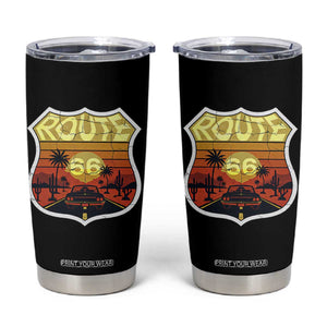 Retro Route Highway 66 Tumbler Cup Vintage Americana Road Trip TS12 Black Print Your Wear