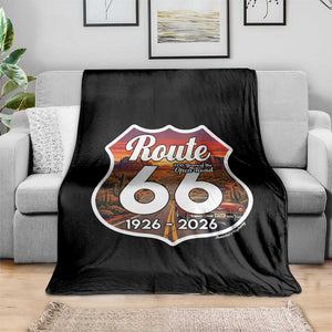 Route Highway 66 Centennial Throw Blanket Vintage Distressed Americas Highway TS12 Print Your Wear