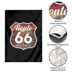 Route Highway 66 Centennial Garden Flag Vintage Distressed Americas Highway TS12 Print Your Wear