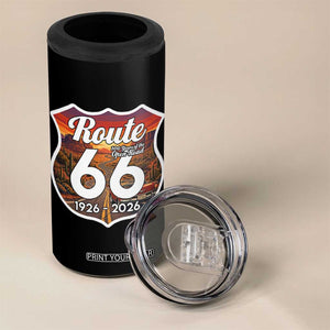 Route Highway 66 Centennial 4 in 1 Can Cooler Tumbler Vintage Distressed Americas Highway TS12 Print Your Wear