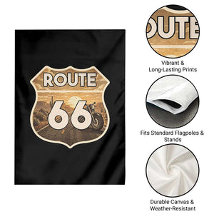 Vintage Motorcycle Road Trip Route Highway 66 Garden Flag Open Road Adventure TS12 Print Your Wear