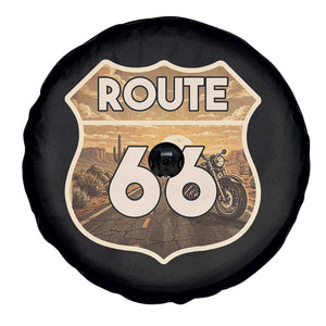 Vintage Motorcycle Road Trip Route Highway 66 Spare Tire Cover Open Road Adventure TS12 Print Your Wear