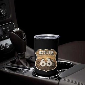 Vintage Motorcycle Road Trip Route Highway 66 Tumbler Cup Open Road Adventure TS12 Print Your Wear