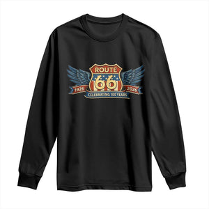 Route Highway 66 Centennial Long Sleeve Shirt 100 Years Of The Mother Road TS12 Black Print Your Wear