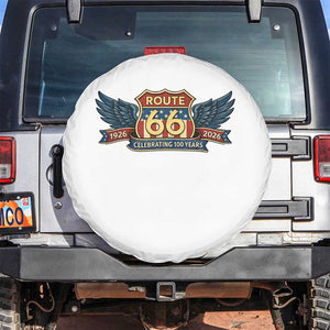 Route Highway 66 Centennial Spare Tire Cover 100 Years Of The Mother Road TS12 No hole Black Print Your Wear
