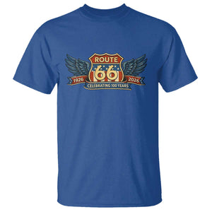 Route Highway 66 Centennial T Shirt 100 Years Of The Mother Road TS12 Royal Blue Print Your Wear