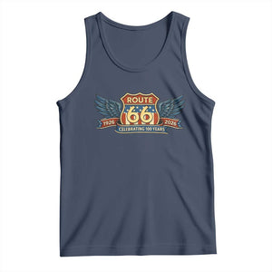 Route Highway 66 Centennial Tank Top 100 Years Of The Mother Road TS12 Navy Print Your Wear