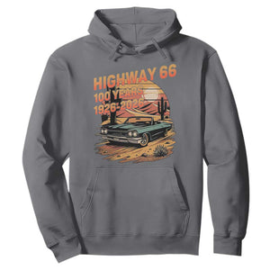 Route Highway 66 Centennial Hoodie 100 Year Road Trip Adventure TS12 Charcoal Print Your Wear