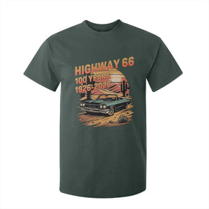 Route Highway 66 Centennial T Shirt For Kid 100 Year Road Trip Adventure TS12 Dark Forest Green Print Your Wear