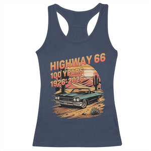 Route Highway 66 Centennial Racerback Tank Top 100 Year Road Trip Adventure TS12 Navy Print Your Wear