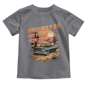 Route Highway 66 Centennial Toddler T Shirt 100 Year Road Trip Adventure TS12 Charcoal Print Your Wear