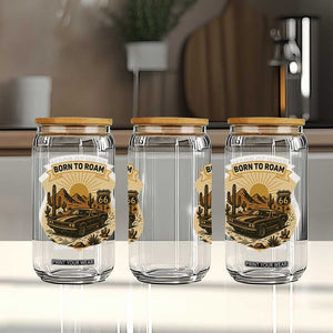 Vintage Muscle Car Route Highway 66 Glass Can Born To Roam Road Trip TS12 Print Your Wear