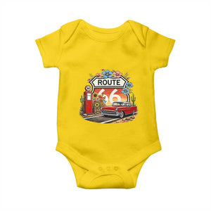 Retro Route Highway 66 Baby Onesie Boho Wildflower Americana Floral TS12 Daisy Print Your Wear