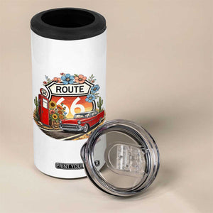 Retro Route Highway 66 4 in 1 Can Cooler Tumbler Boho Wildflower Americana Floral TS12 Print Your Wear
