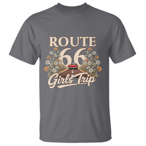 Retro Floral Route Highway 66 Girls Trip Road Trip T Shirt