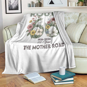 Route Highway 66 Throw Blanket Floral Centennial 100 Year Anniversary TS12 Print Your Wear