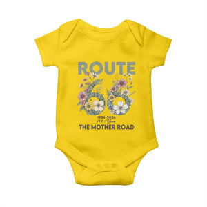 Route Highway 66 Baby Onesie Floral Centennial 100 Year Anniversary TS12 Daisy Print Your Wear