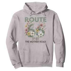 Route Highway 66 Hoodie Floral Centennial 100 Year Anniversary TS12 Ice Gray Print Your Wear