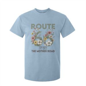 Route Highway 66 T Shirt For Kid Floral Centennial 100 Year Anniversary TS12 Light Blue Print Your Wear