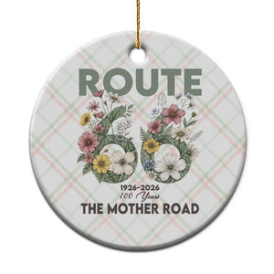 Route Highway 66 Ceramic Ornament Floral Centennial 100 Year Anniversary TS12 1pc Christmas Plaid Print Your Wear