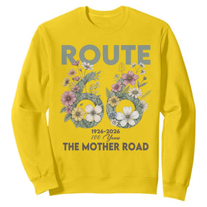 Route Highway 66 Sweatshirt Floral Centennial 100 Year Anniversary TS12 Daisy Print Your Wear