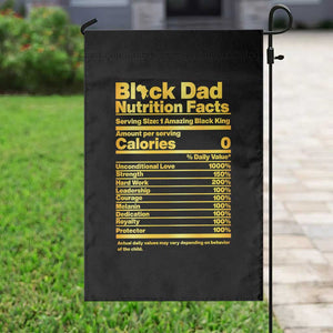 Black Dad Nutrition Facts Garden Flag African American Fathers Day