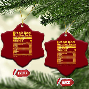 Black Dad Nutrition Facts Ceramic Ornament African American Fathers Day