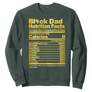 Black Dad Nutrition Facts Sweatshirt African American Fathers Day