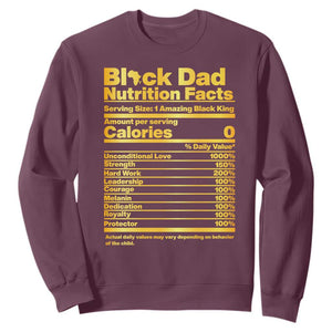 Black Dad Nutrition Facts Sweatshirt African American Fathers Day