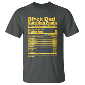 Black Dad Nutrition Facts T Shirt African American Fathers Day