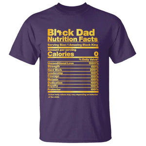 Black Dad Nutrition Facts T Shirt African American Fathers Day