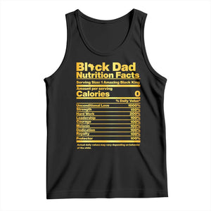 Black Dad Nutrition Facts Tank Top African American Fathers Day
