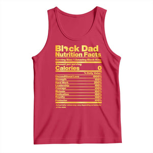 Black Dad Nutrition Facts Tank Top African American Fathers Day
