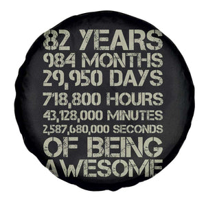 Vintage 82nd Milestone Birthday Spare Tire Cover 82 Years Of Being Awesome